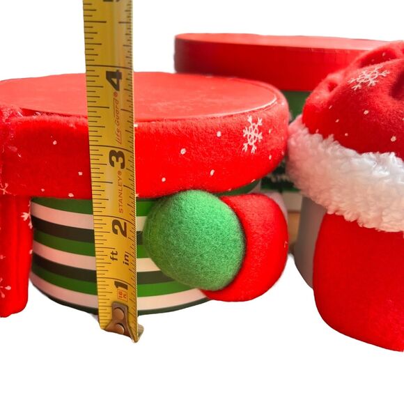 Mrs. Fields Stacking Tower EMPTY Gift Boxes Set Snowman 3 Tier Christmas Winter - Picture 8 of 11